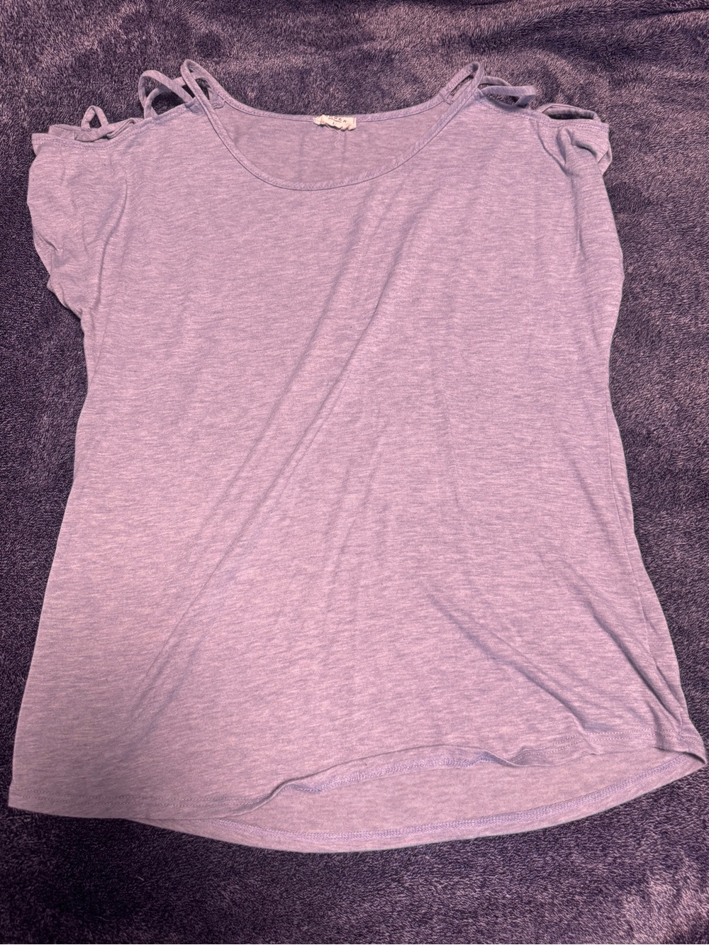 Women’s Light Blue Cold-Shoulder Tee